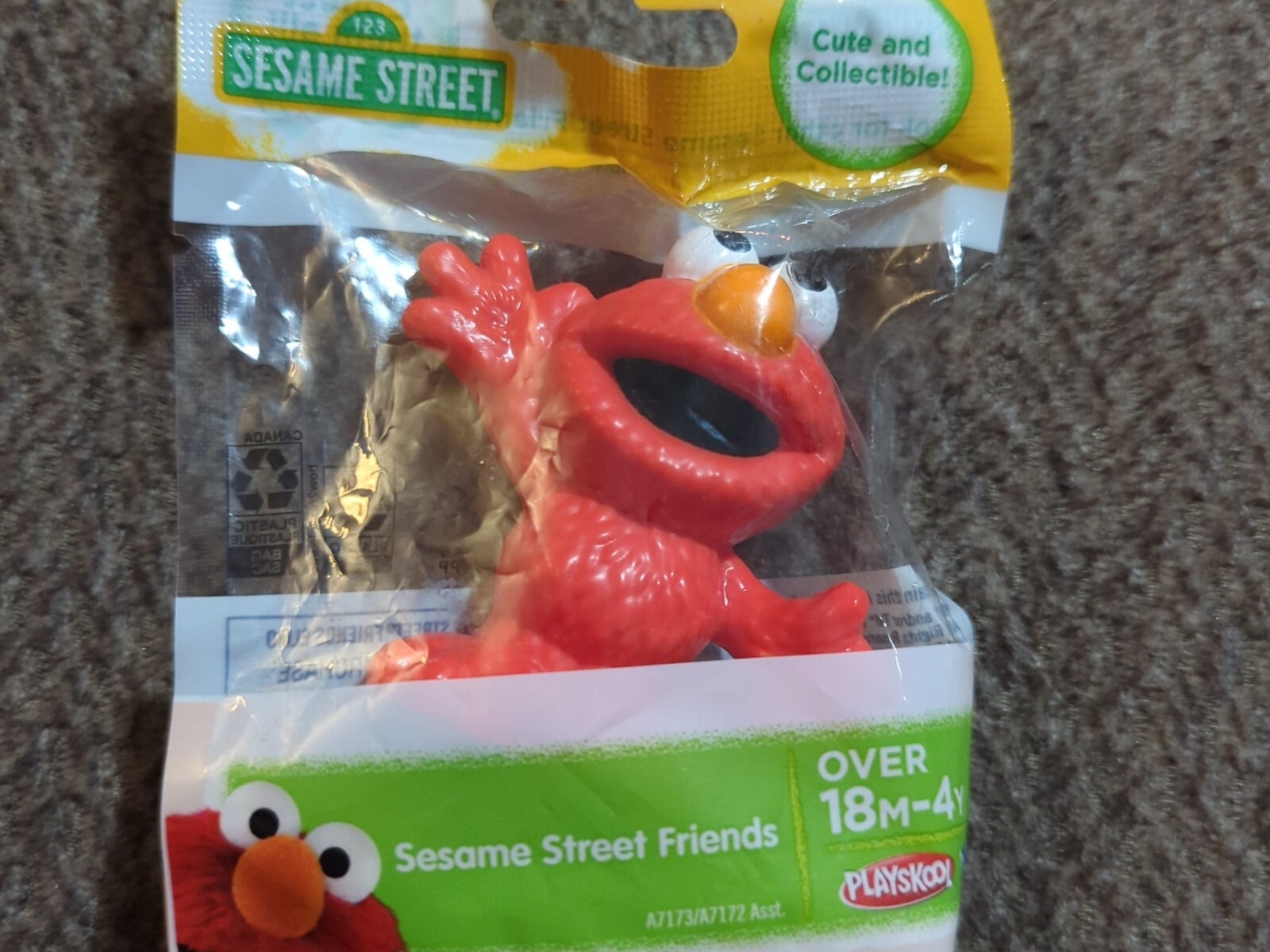 Sesame Street & Friends  Elmo 3 Inch Figurine Toy or Cake Topper New