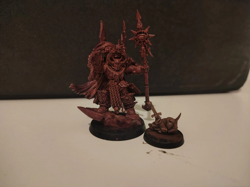 Chaos sorcerer in Terminator armour Warhammer 40k 40,000 Chaos painted CSM