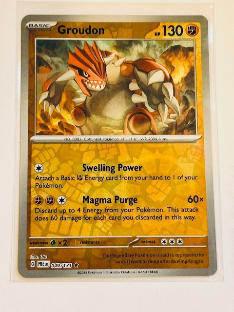 Pokemon TCG Prismatic Evolution Groudon 049/131 Reverse Holo