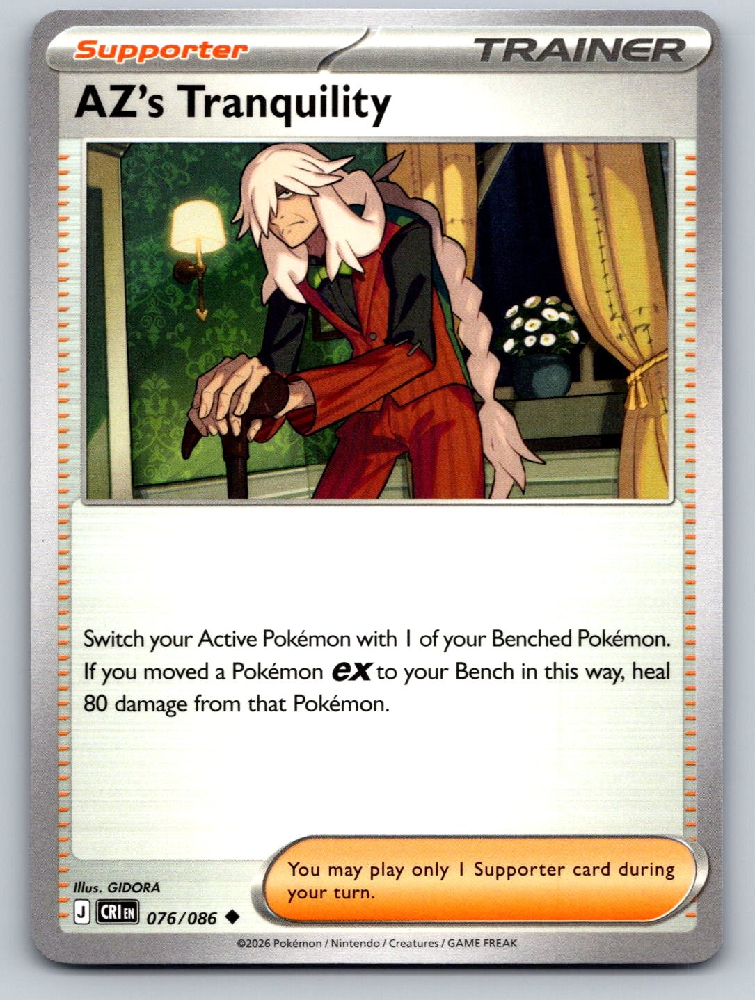 AZ's Tranquility 076/086 Pokemon non comune Chaos Rising quasi nuovo