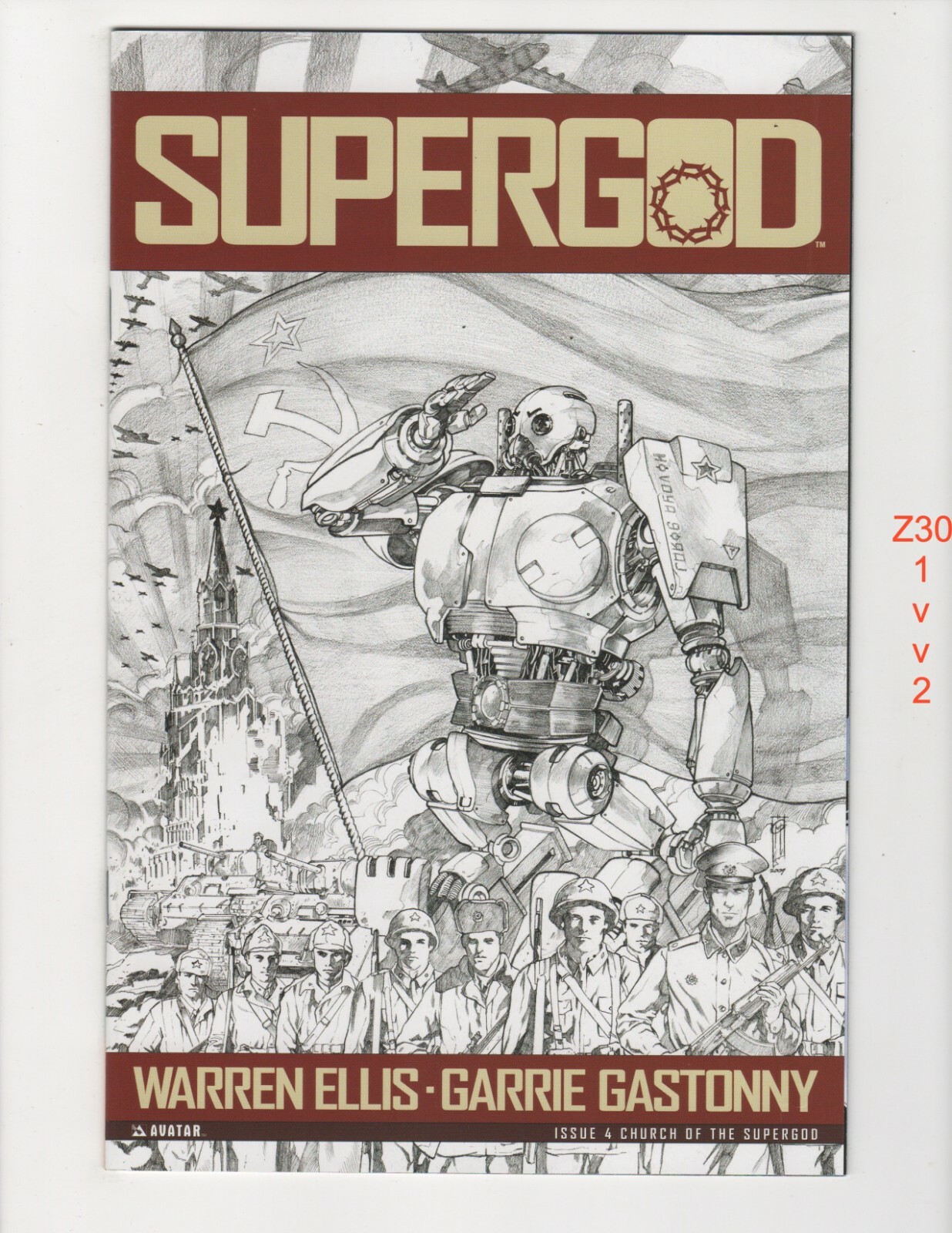 Supergod #4 Chiesa del Supergod copertina VF/NM 2009 Avatar z3012