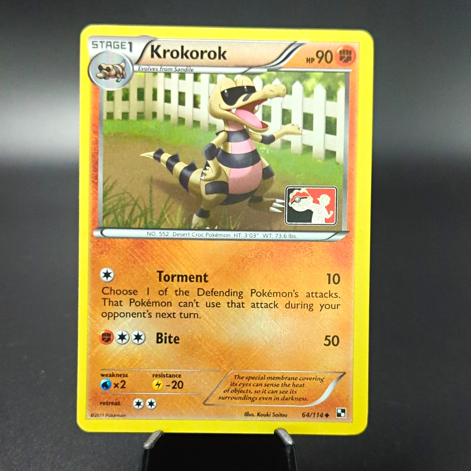 Pokémon TCG Krokorok 064/114 Lega e Campionato Reverse Holo Eng 2011 90 HP