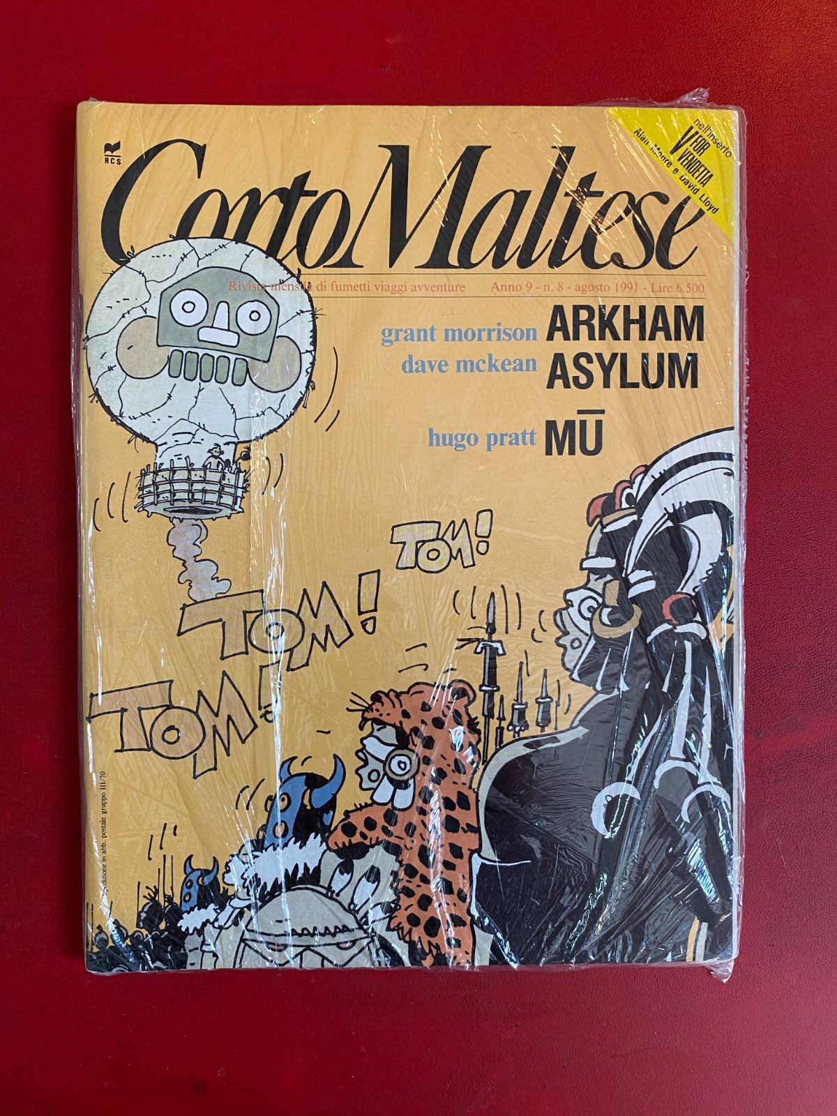 CORTO MALTESE n. 8 (1991) Rivista Fumetti Pratt + Inserto V FOR VENDETTA - NUOVO