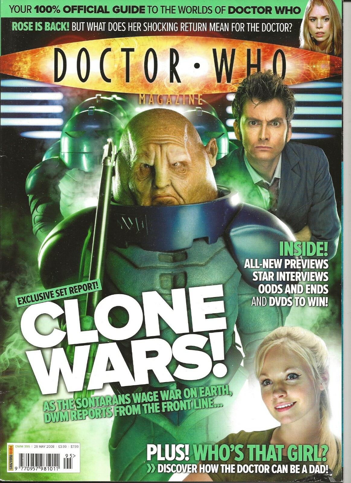Doctor Who Magazine Issue 395 May 2008 Sontaran "Clone Wars" cover