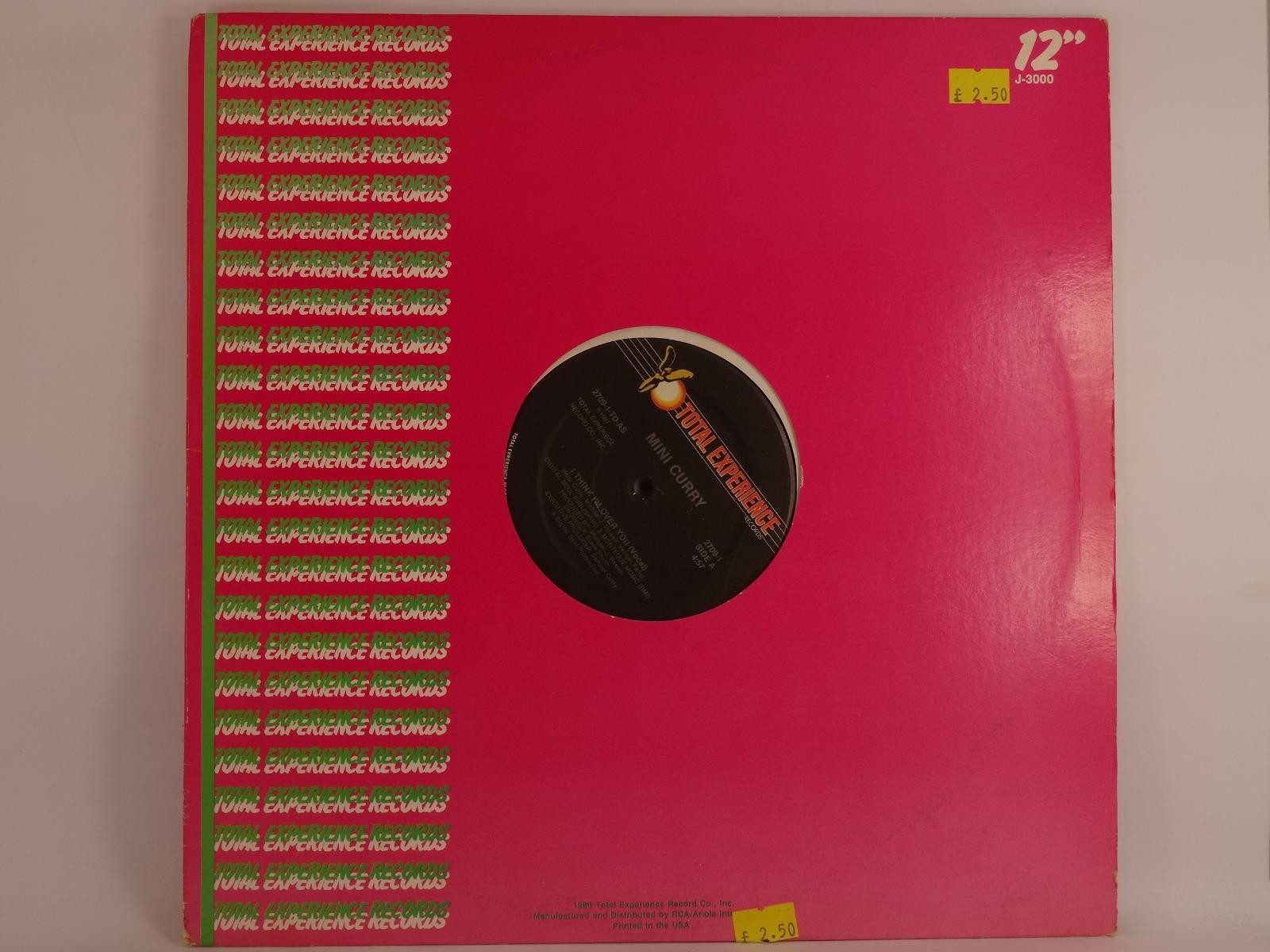 MINI CURRY I THINK I'M OVER YOU (145) 2 Track 12" Single including Company Sleev