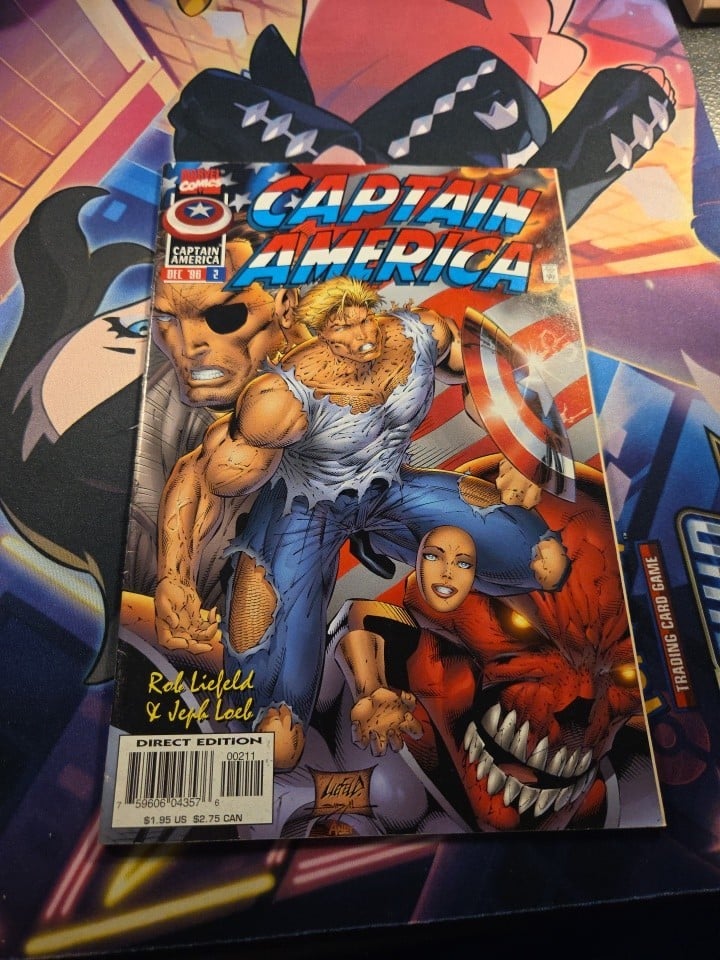 Captain America #2Marvel Comics comic book  Iconic Terrible Rob Liefeld Artwork 