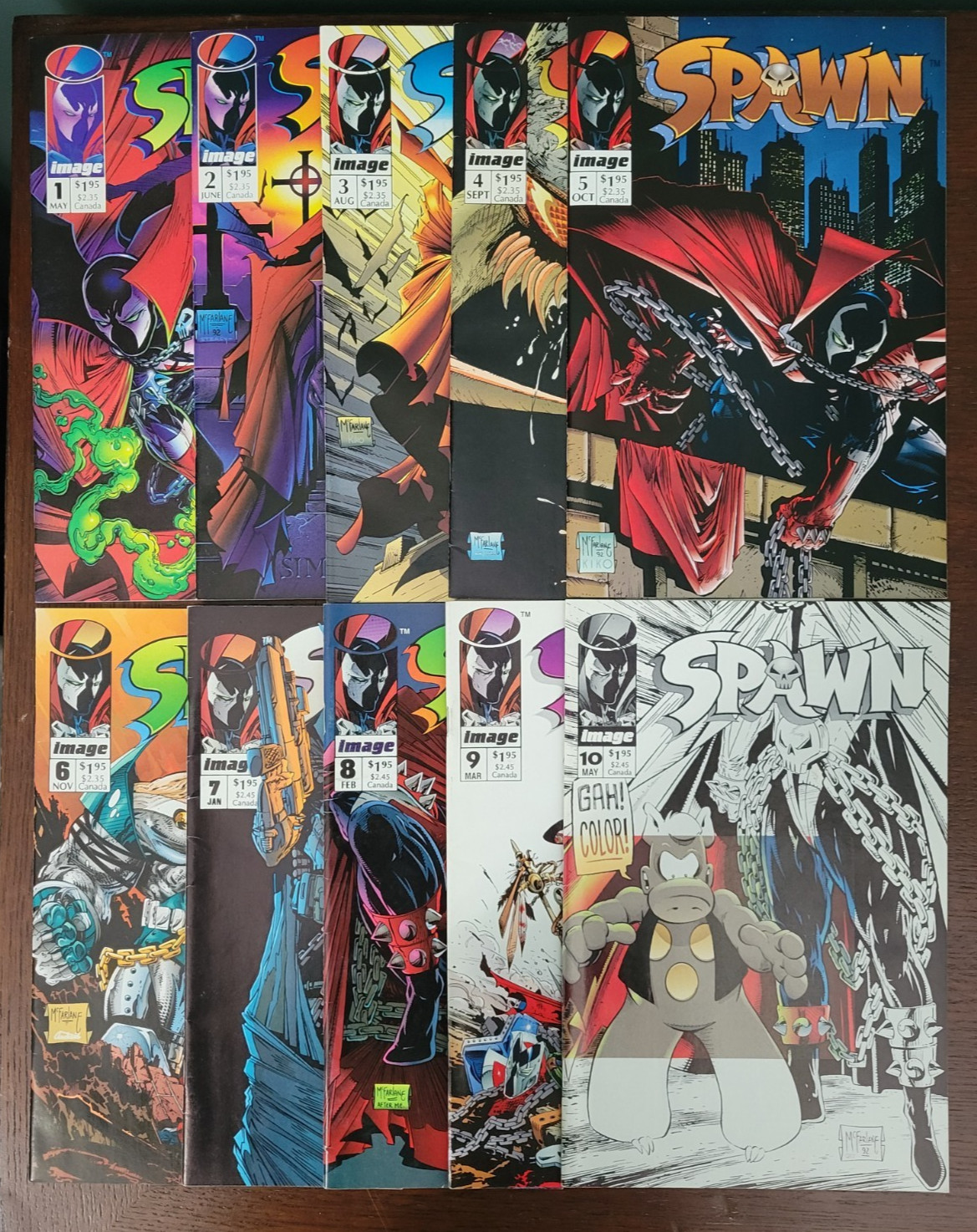 SPAWN - Lotto di 10 fumetti immagine #1-10 1 2 3 4 5 6 7 8 9 10 - McFarlane