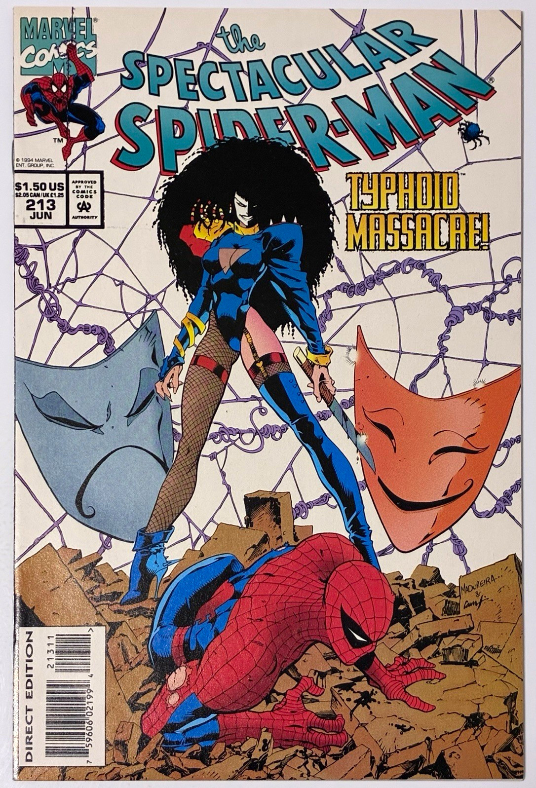 Acquista 2 ricevi 2 gratis! (CHECK PROMO) Spettacolare Spider-Man #213 1994 Tifoide (NM)