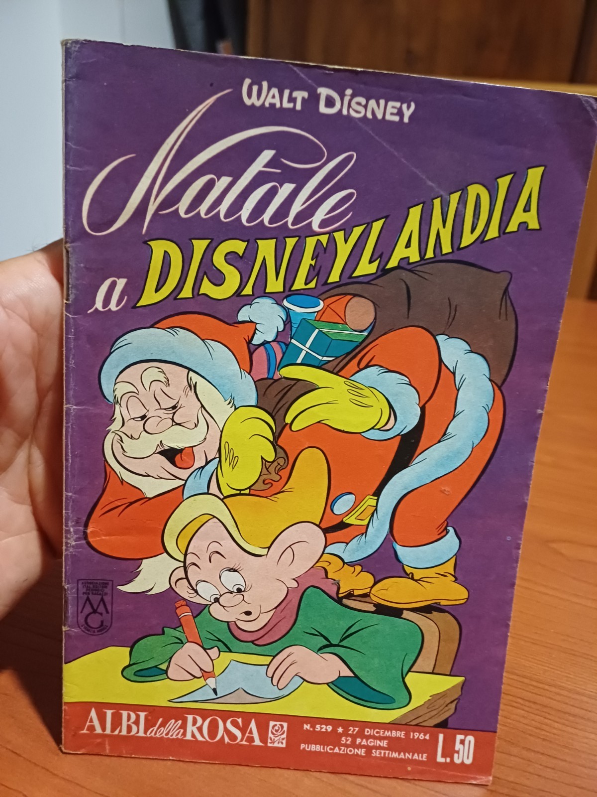 ALBI DELLA ROSA- DISNEY n. 529 " Natale a Disneylandia " 1964 