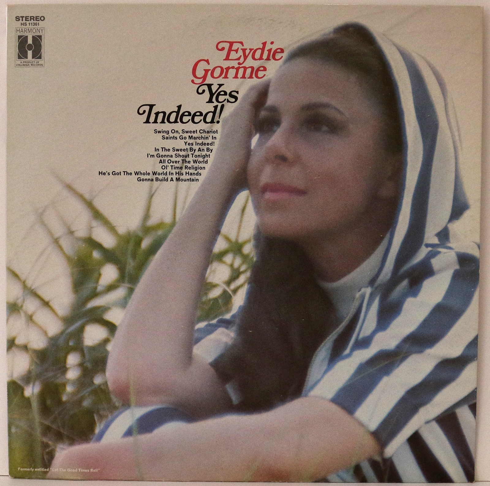 EYDIE GORME "YES INDEED!" LP RECORD (HARMONY / COLUMBIA)