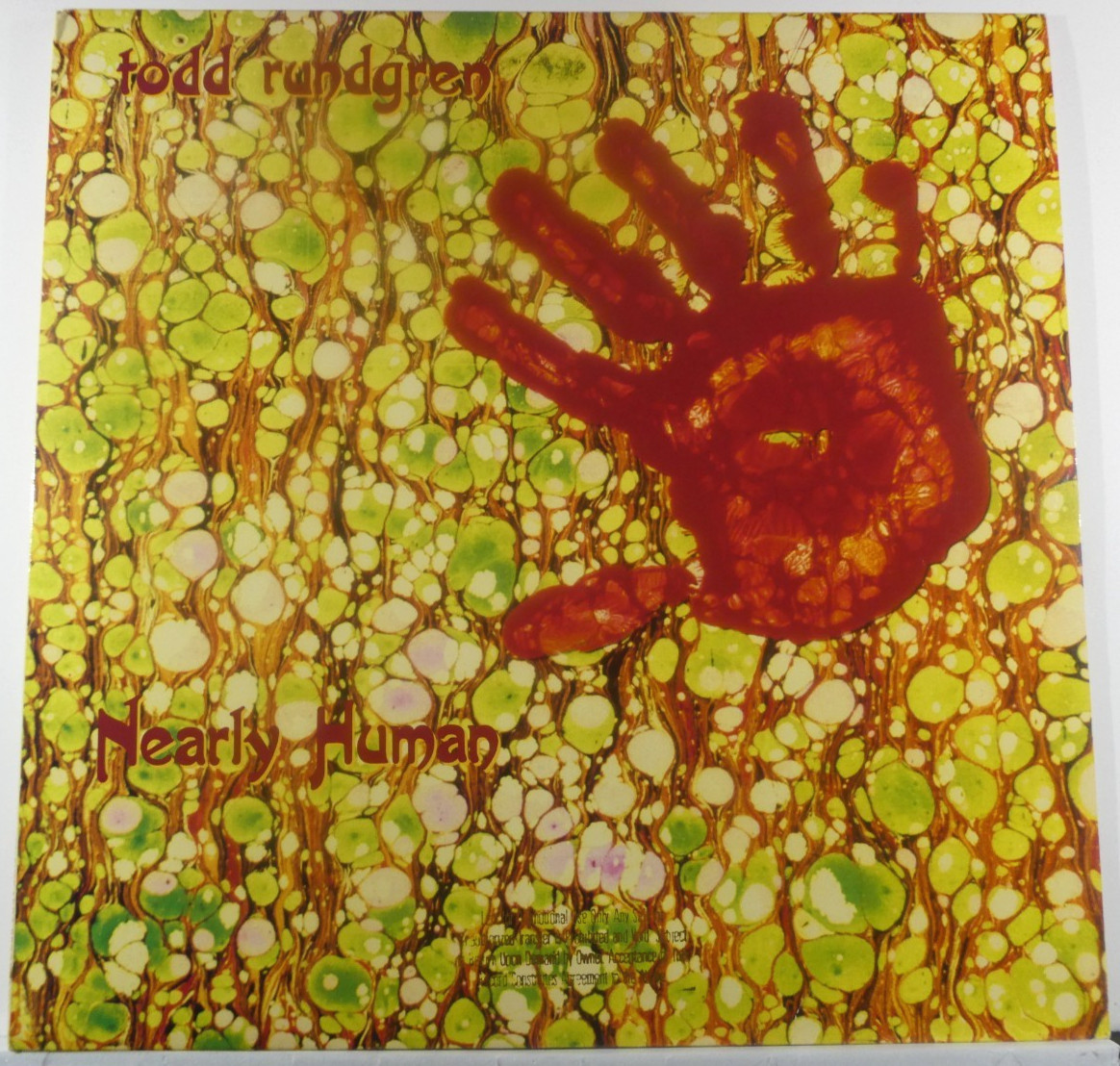 Todd Rundgren  Warner 25881  Nearly Human  Stamped Promo Sleeve  DMM Pressing