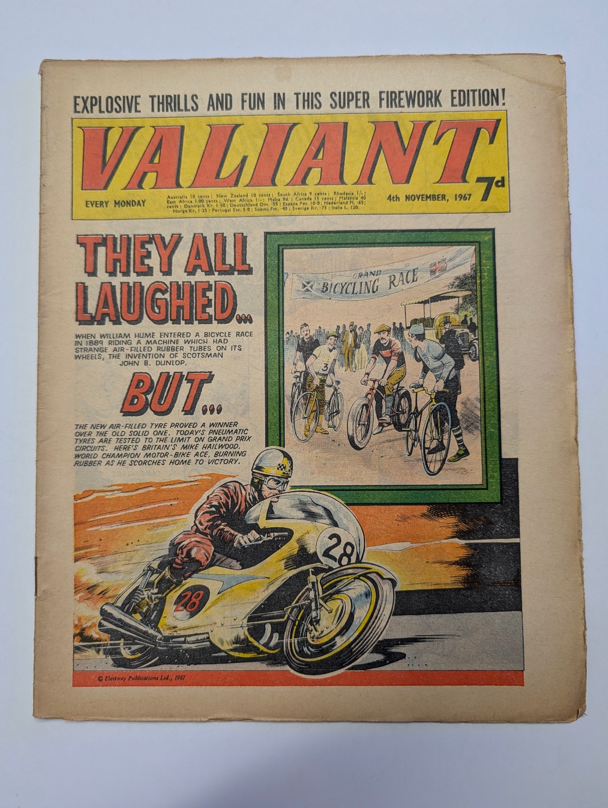 Valiant Comic 4th November 1967, Fleetway Publications.