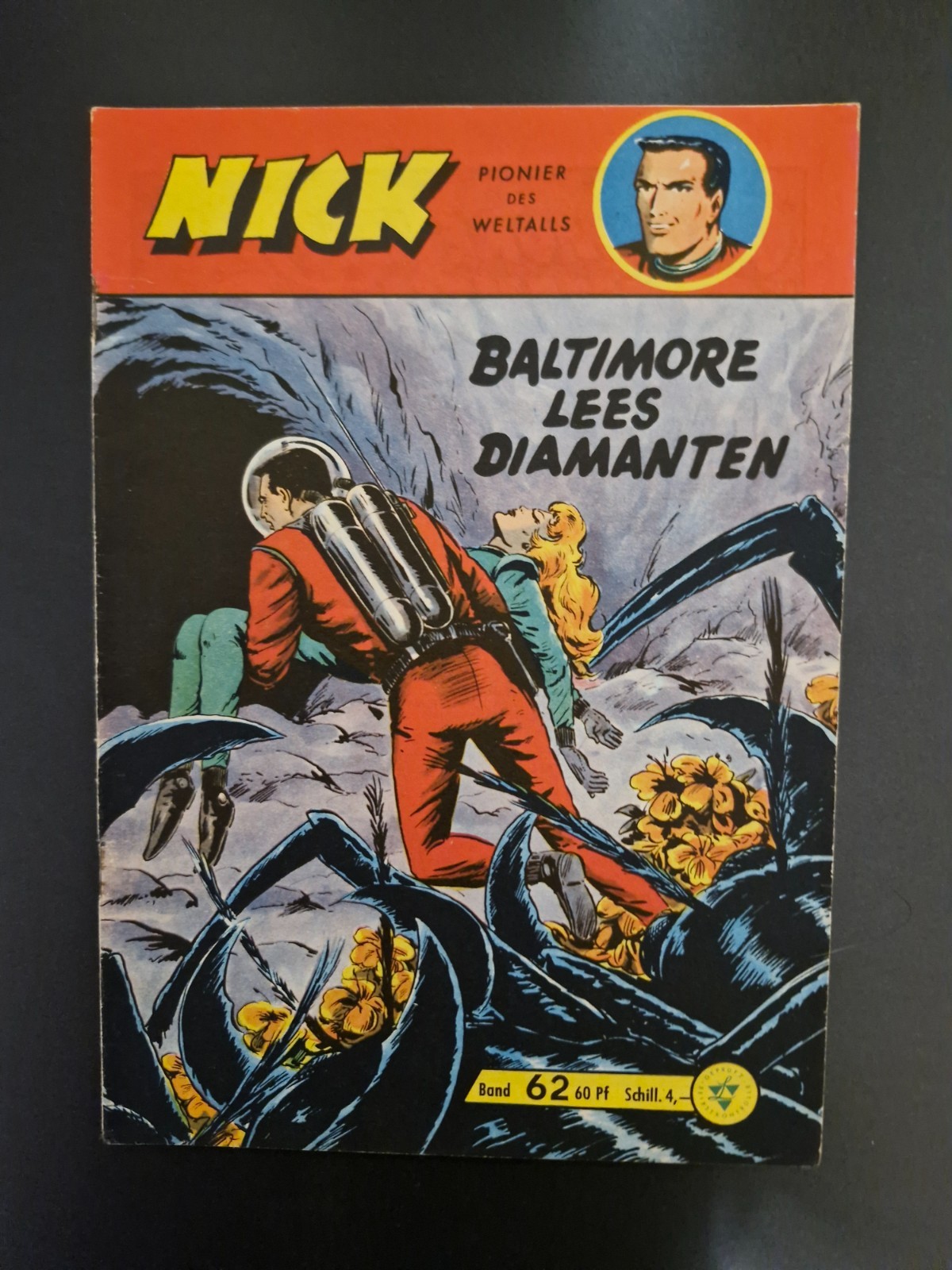Quaderno fumetto Nick n.62 (originale Lehning) Z1-2 con francobollo da collezione