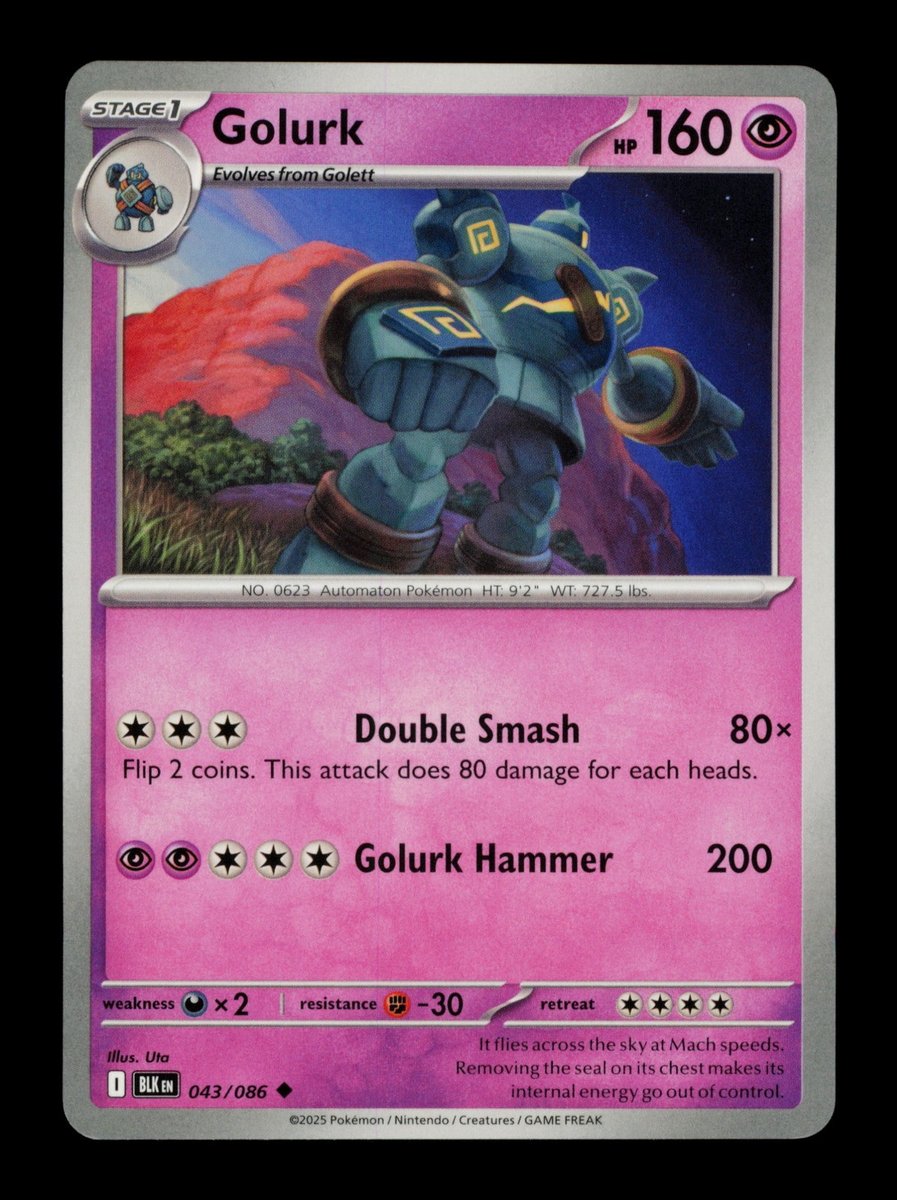 Golurk 043/086 Bullone Nero Pokemon TCG