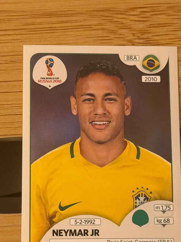 Image panini 2018 Neymar