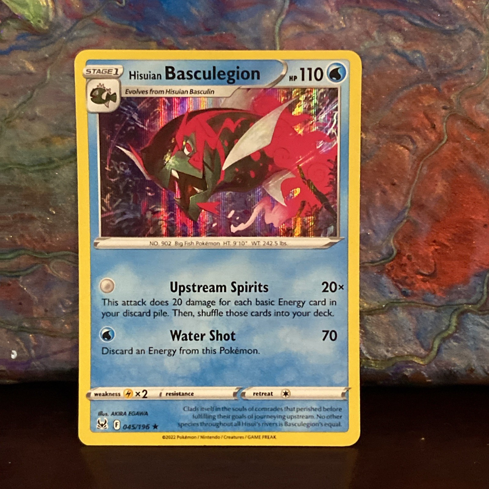 Hisuian Basculegion 45/196 Origine Perduta Holo Rara Carta Pokemon TCG