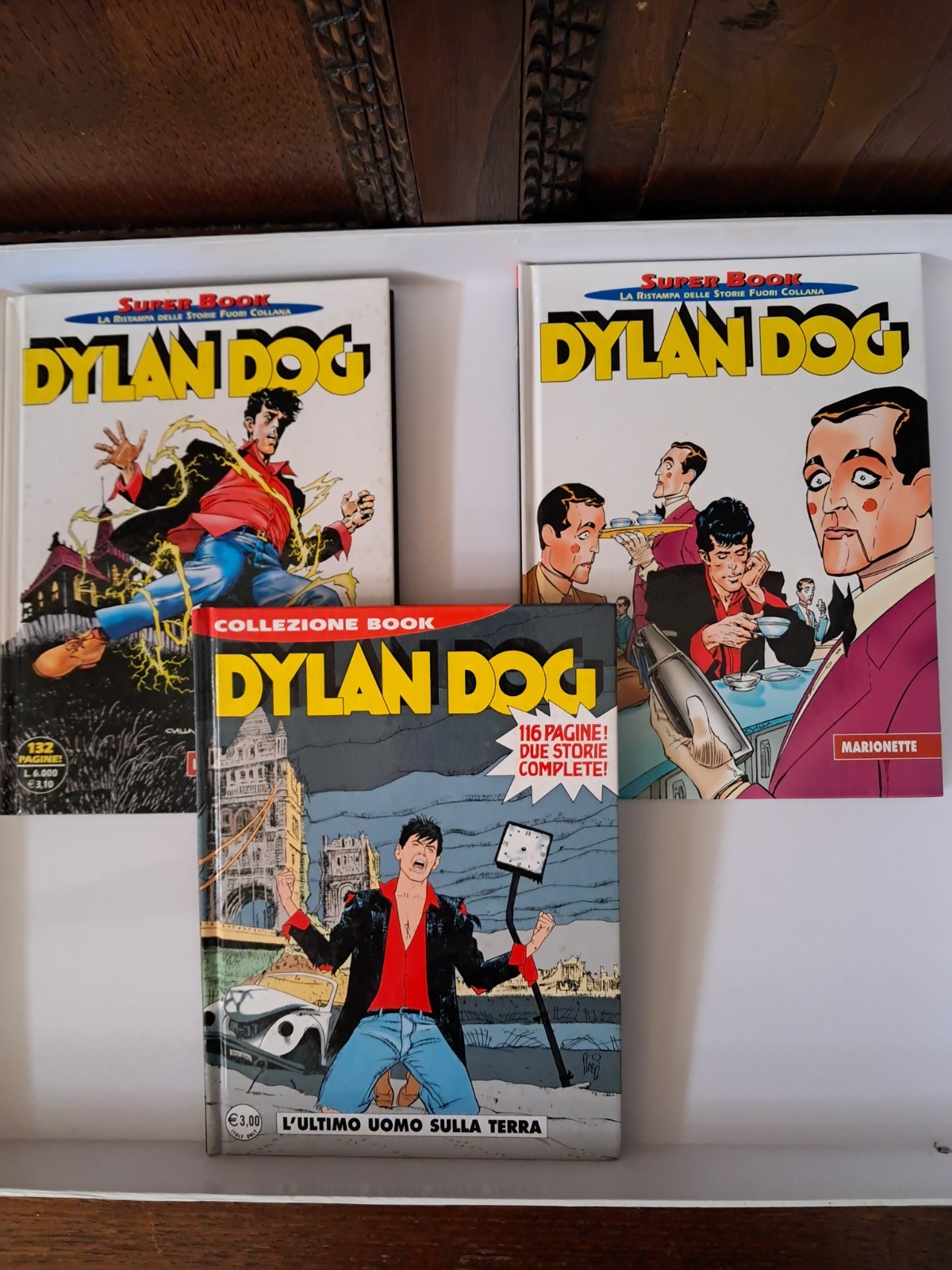 Lotto 3 Fumetti Dylan Dog Cartonato - Super Book 12 13 + Collezione Book 77