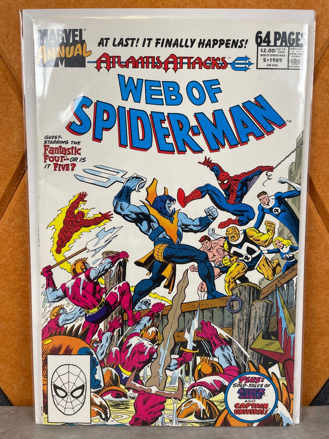 Web of Spider-Man Annual #5 Marvel Atlantis Attacks Fantastic Four 1989