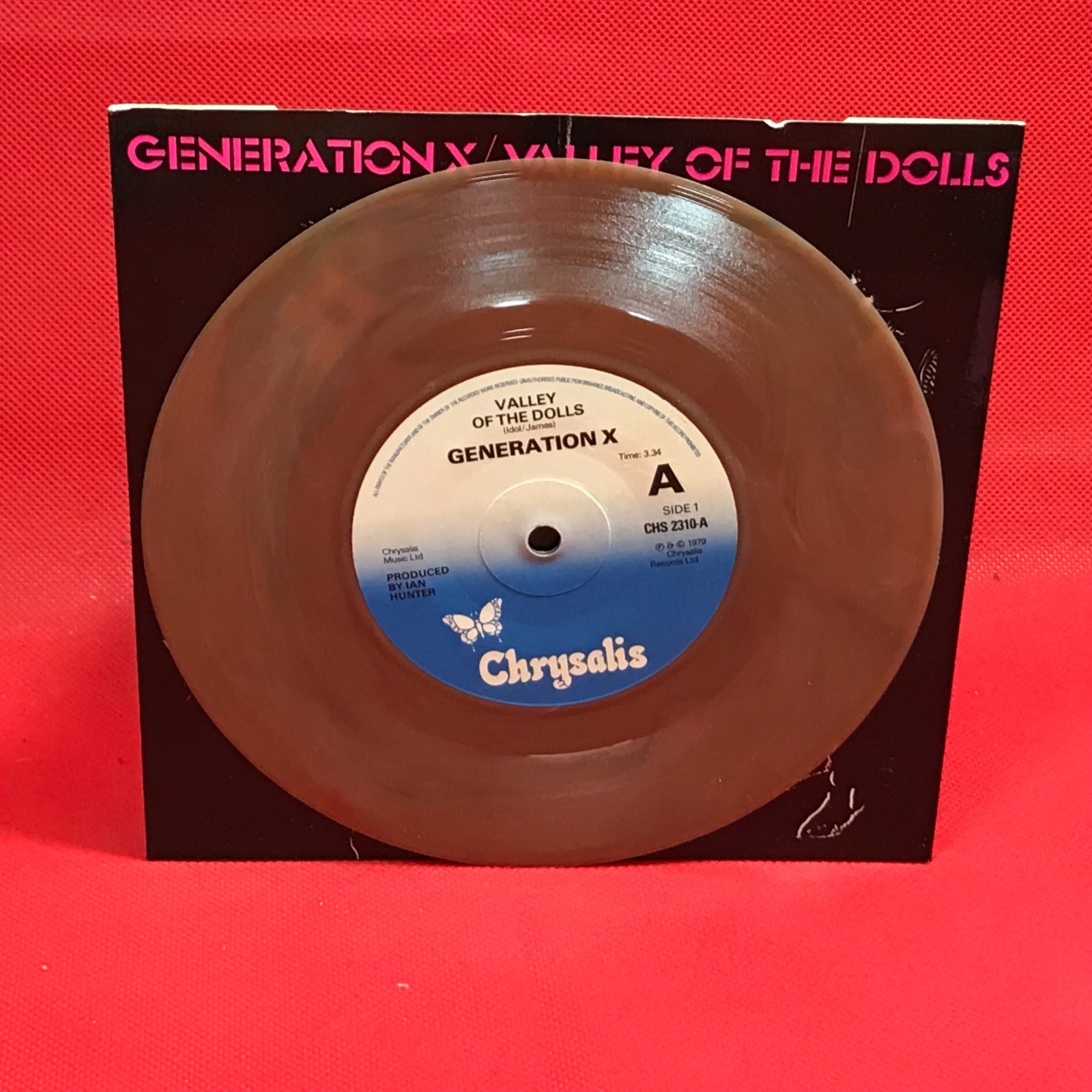 GENERATION X Valley Of The Dolls 1979 UK 7" BROWN Vinyl single Billy Idol 45 ***