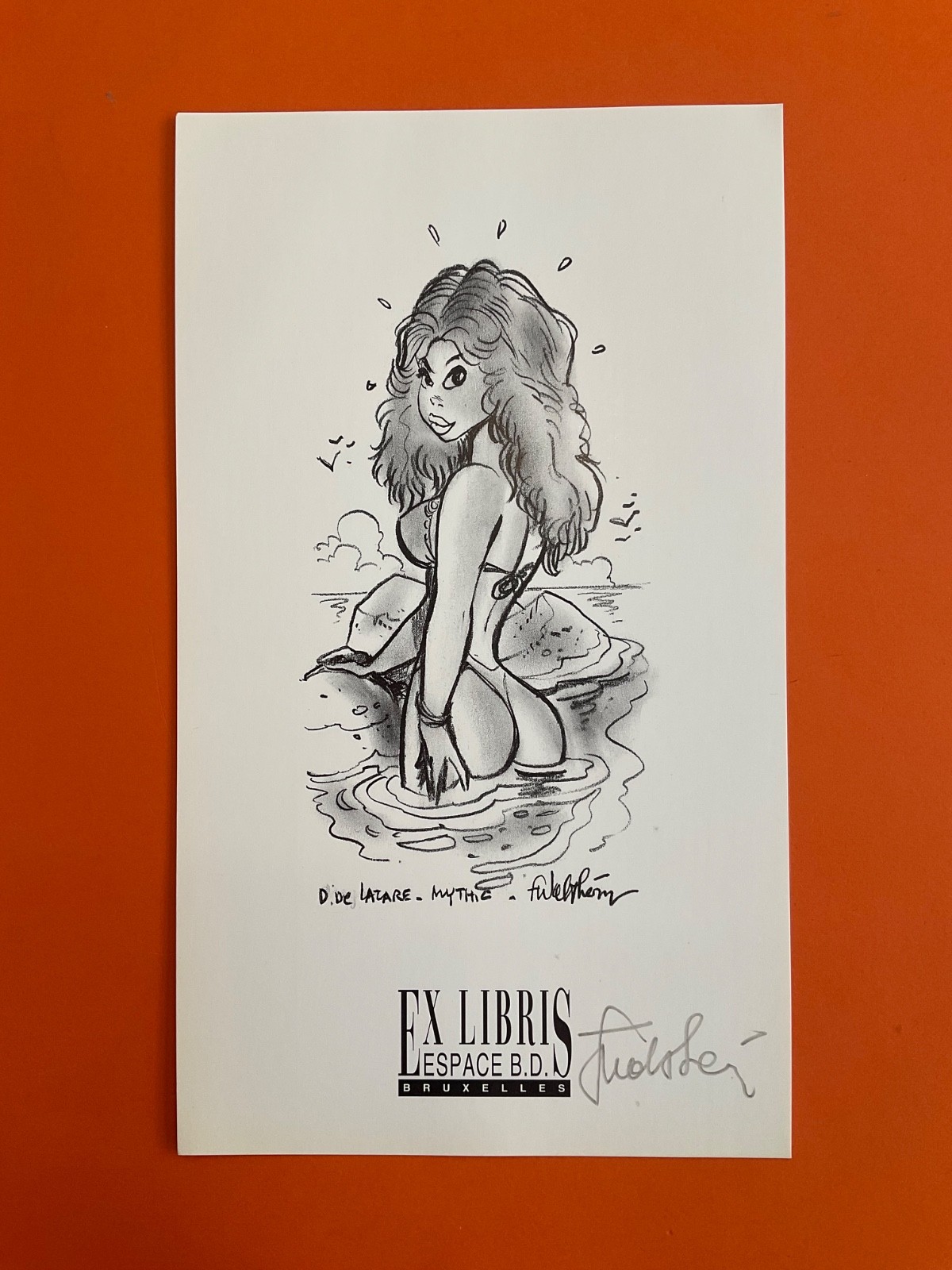 WALTHERY EX LIBRIS SIGNE SERIGRAPHIE RUBINE ESPACE BD NEUF