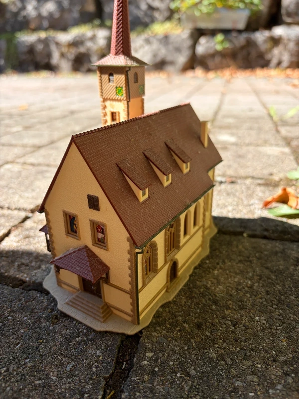 Vollmer Spur N Dorfkirche Gebäude für Modelleisenbahn 24134