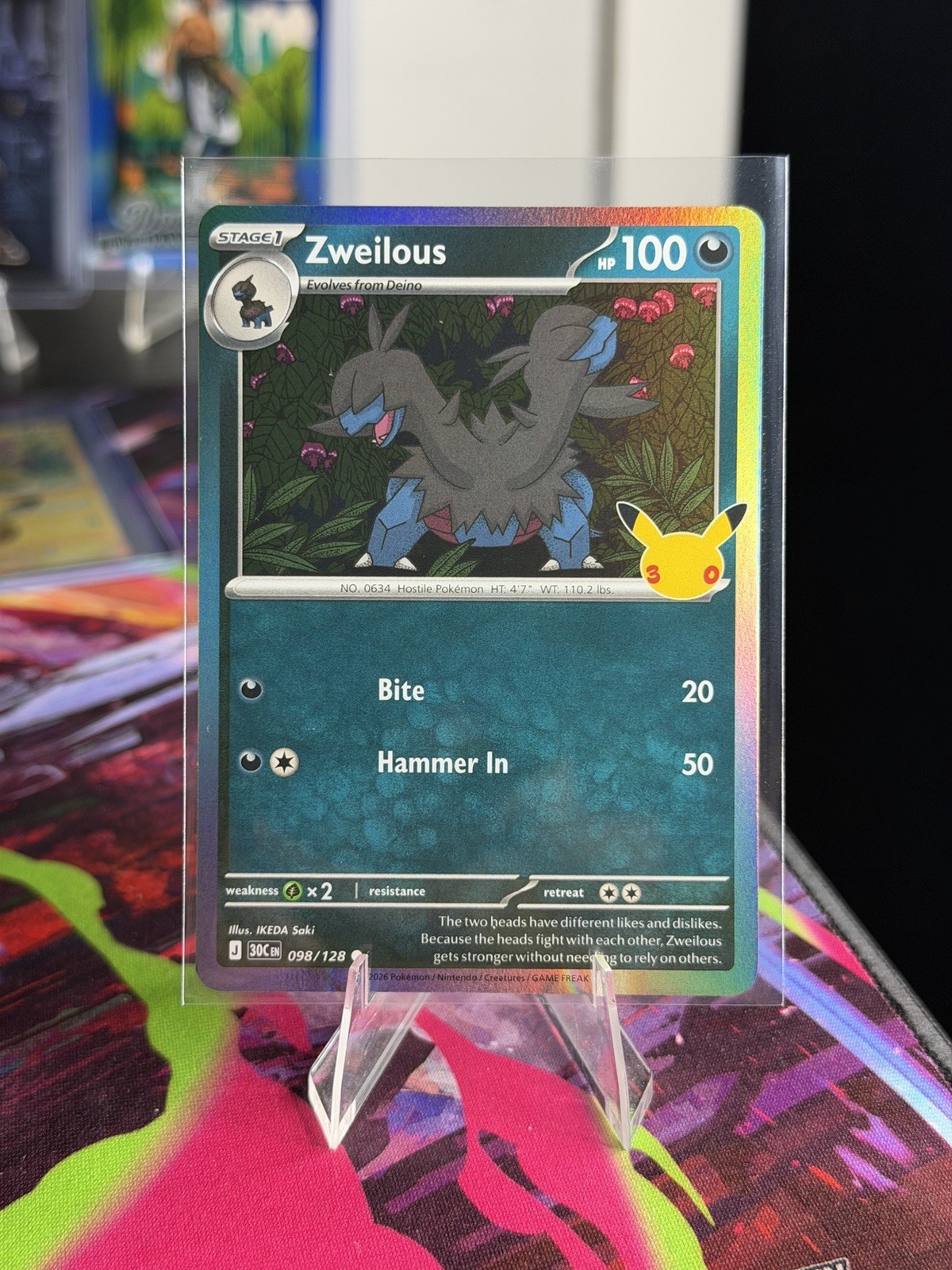 2026 Pokemon 30th Anniversary Stamped (Zweilous) 098/128