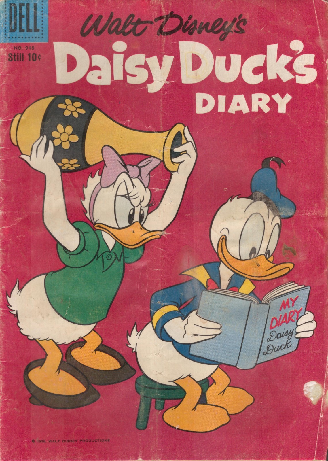 52438: DELL COMICS WALT DISNEY’S DAISY DUCK’S DIARY #948 G Grade