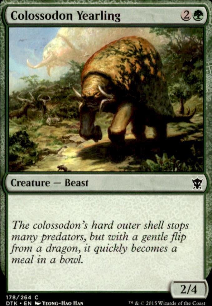 Colossodon Yearling 178 draghi comuni di Tarkir Magic: The Gathering Near Mint