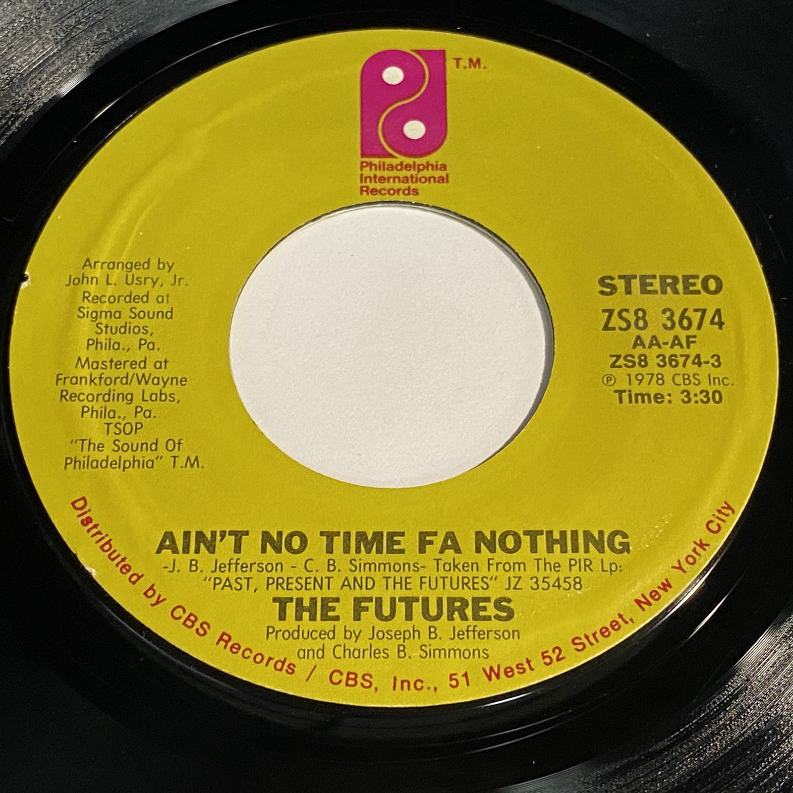 The Futures: Ain't No Time Fa Nothing / (You're The One) 45 - Modern Soul