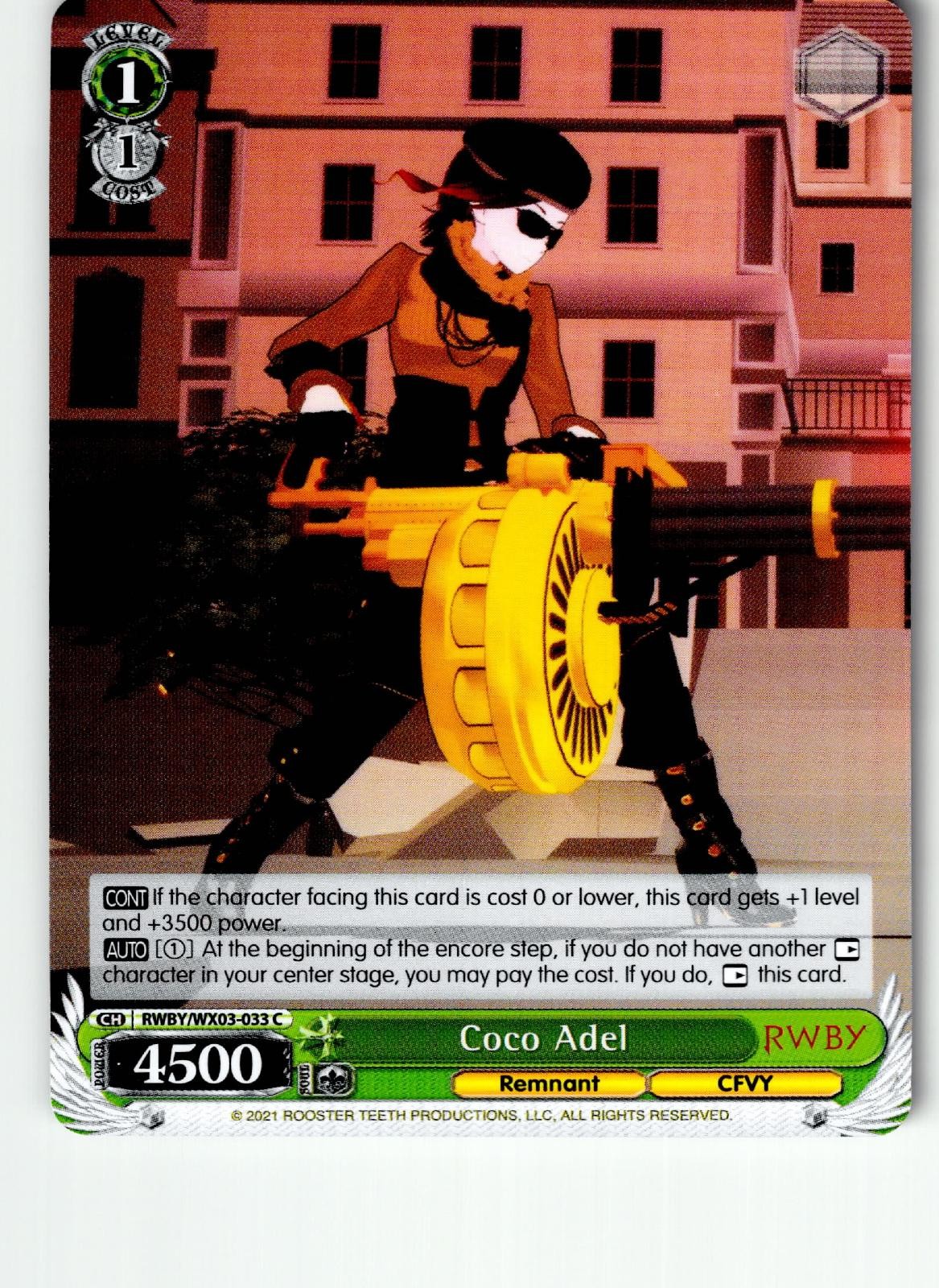 Coco Adel RWBY/WX03-033 C C RWBY bianco nero leggermente giocato