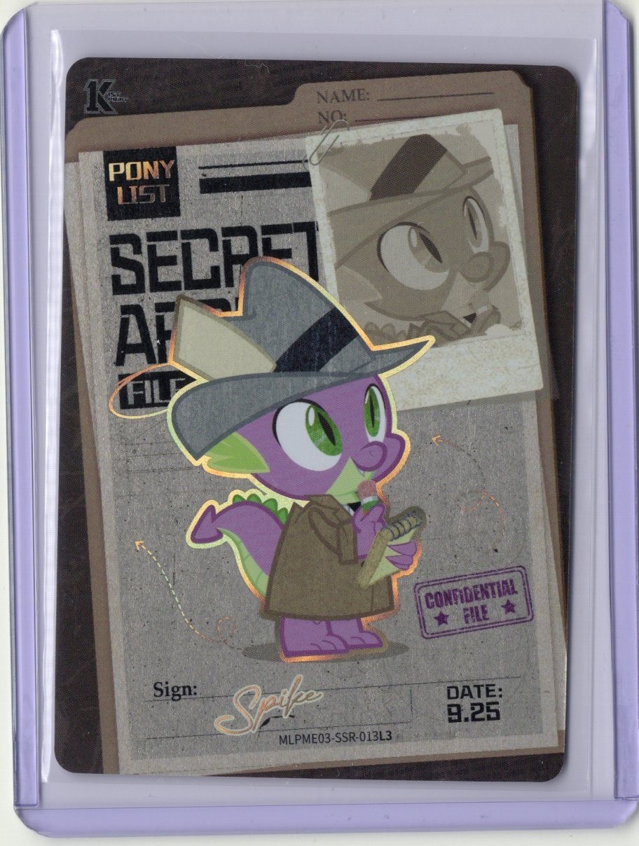 Hasbro 2026 My Little Pony Pony List Spike file agente segreto MLPME03-SSR-013L3