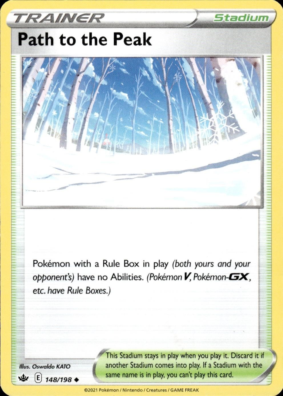 Sentiero del Picco 148/198 Regno Ghiacciante UC NM Oswaldo KATO Pokemon