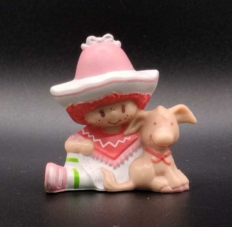 Cafe Ole con Burrito Asino Figurina Vintage 1983 Fragola Shortcake Lotto O 86