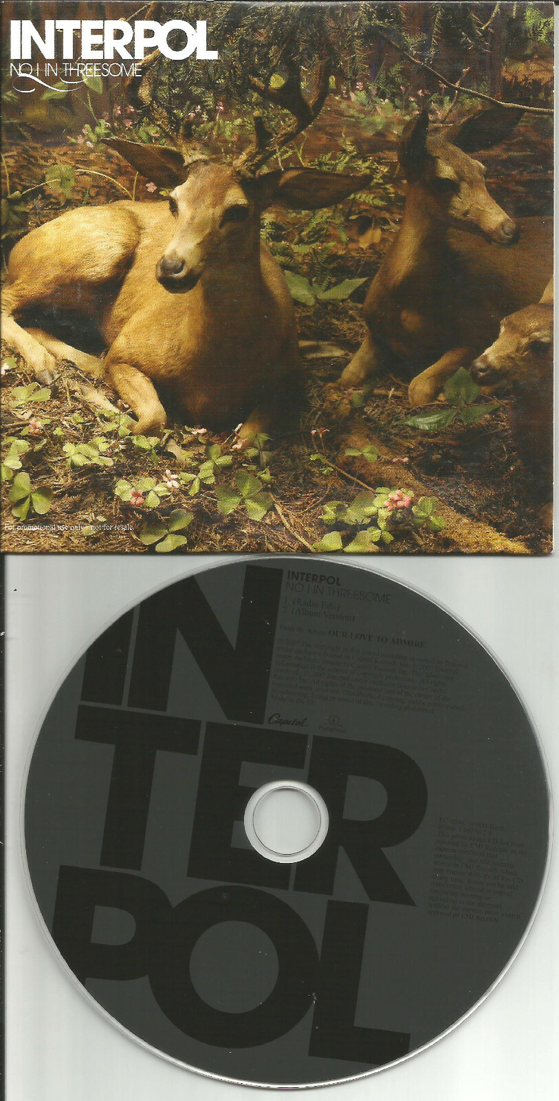 INTERPOL No I In Threesome 2TRX RARE EDIT EUROPE PROMO DJ CD single w/ TOUR DATE