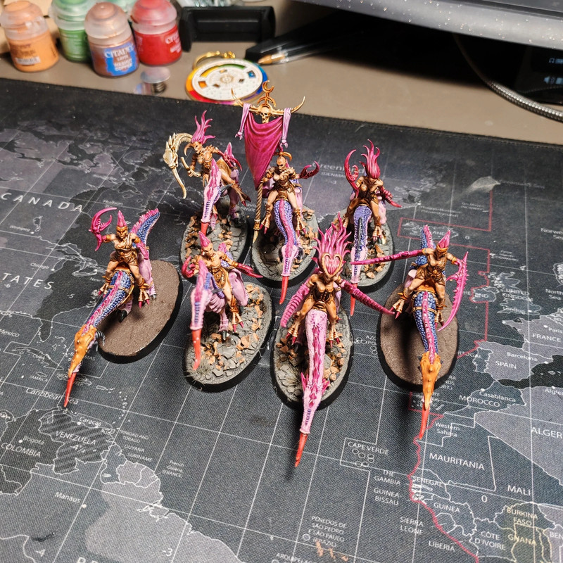Seekers of Slaanesh painted AoS Warhammer 40k Hedonites of Slaanesh Chaos Daemon