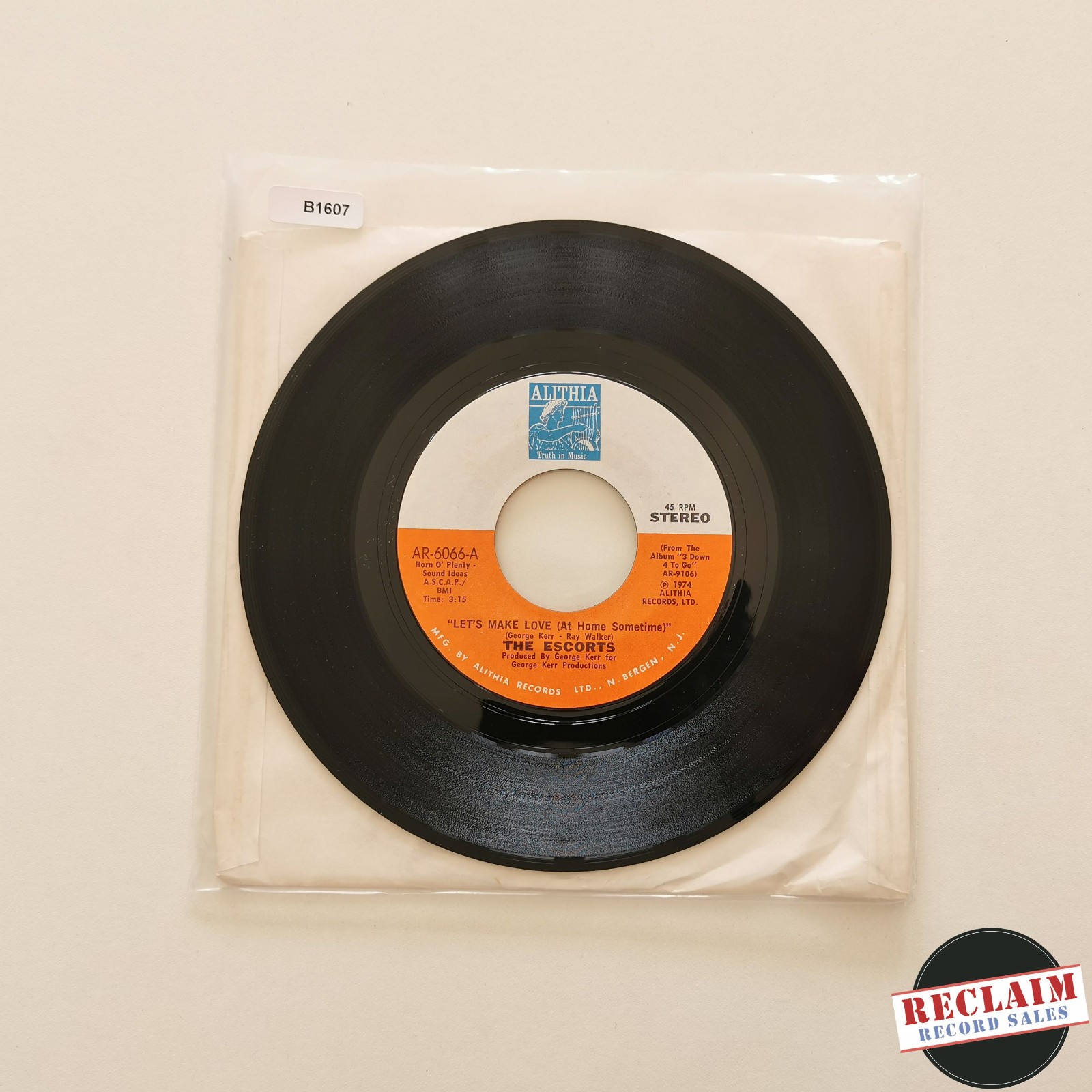 the escorts - let's make love 7" vinyl record VG