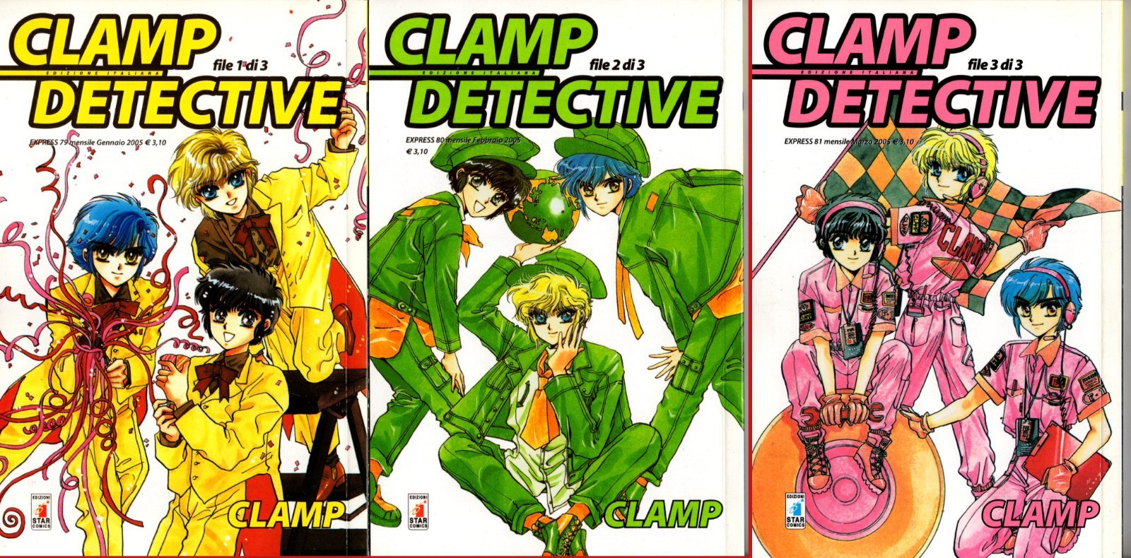 Clamp detective 1-3 COMPLETA MANGA Star comics