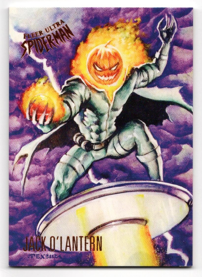 2017 Fleer Ultra Spider-Man Set Base Card #58...JACK O'LANTERN