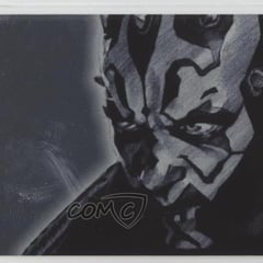 2009 Topps Star Wars Galaxy Series 4 Foil Art Silver Darth Maul #13 01al
