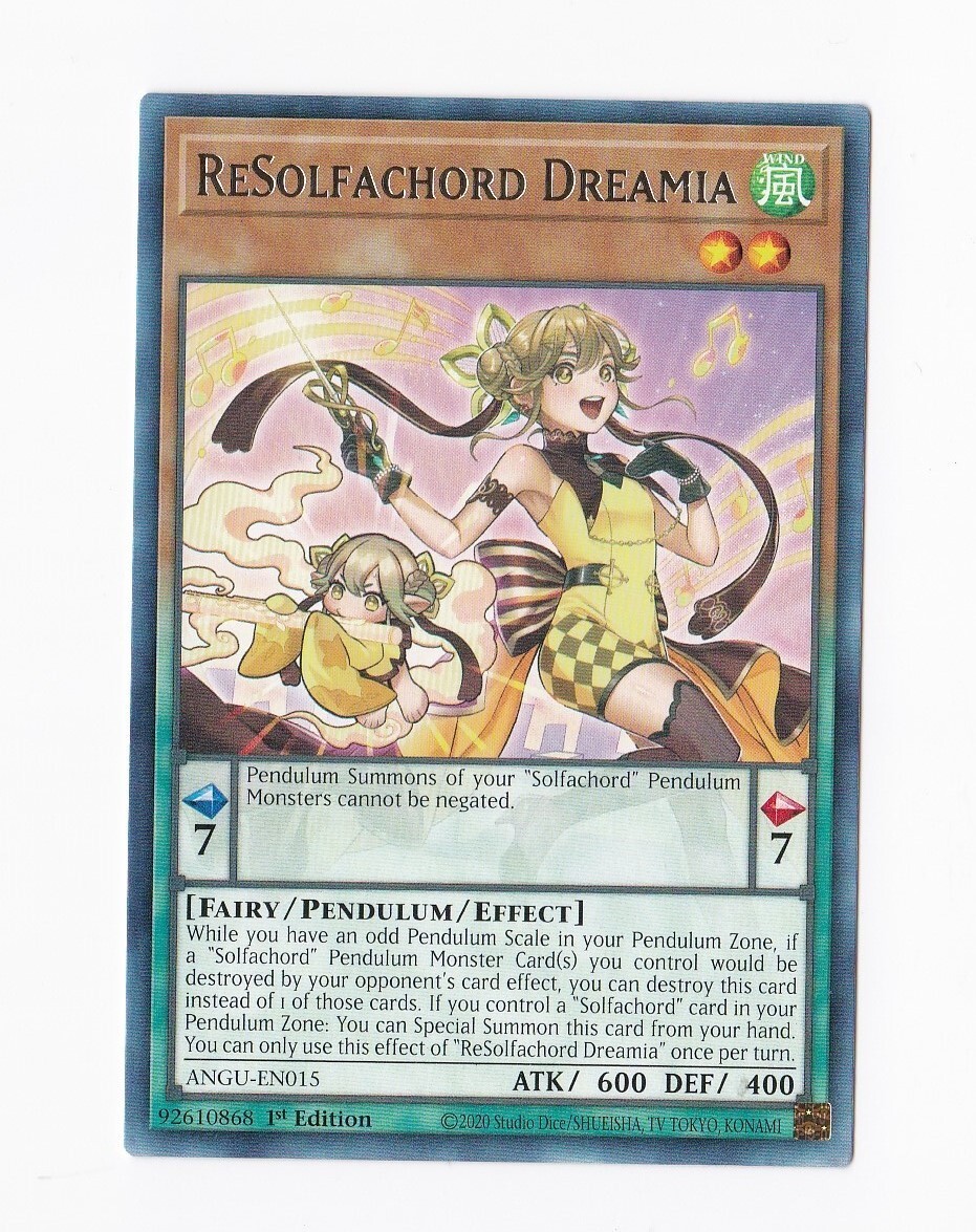 Konami YuGiOh 2020! 1ª Edizione - ReSolfachord Dreamia ANGU-EN015