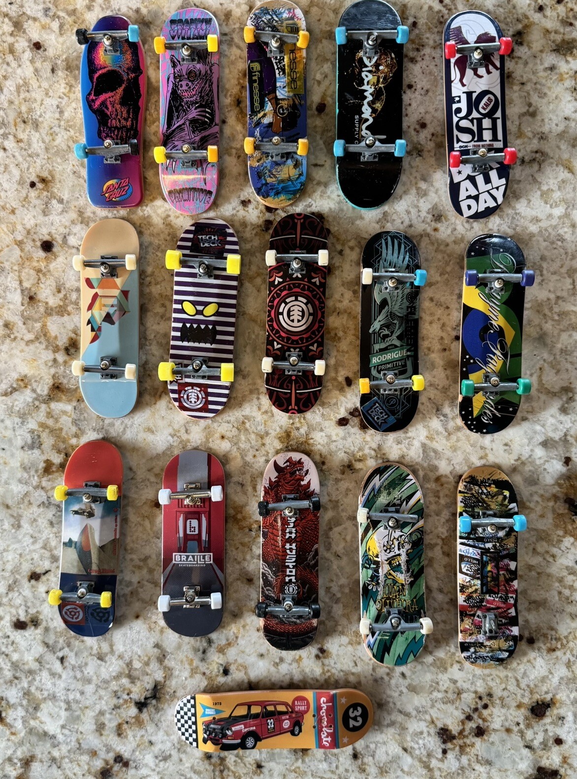 Lot Of 16 Tech Deck Skateboards & Extras Hawk Firm Burnquist Chocolate