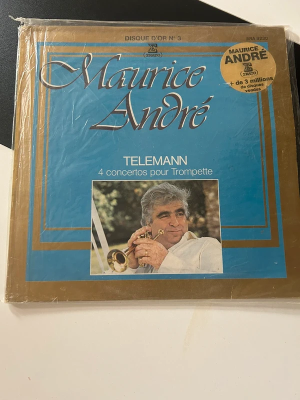 Disque Vinyle 33T - Maurice André "Telemann : 4 Concertos pour Trompette"