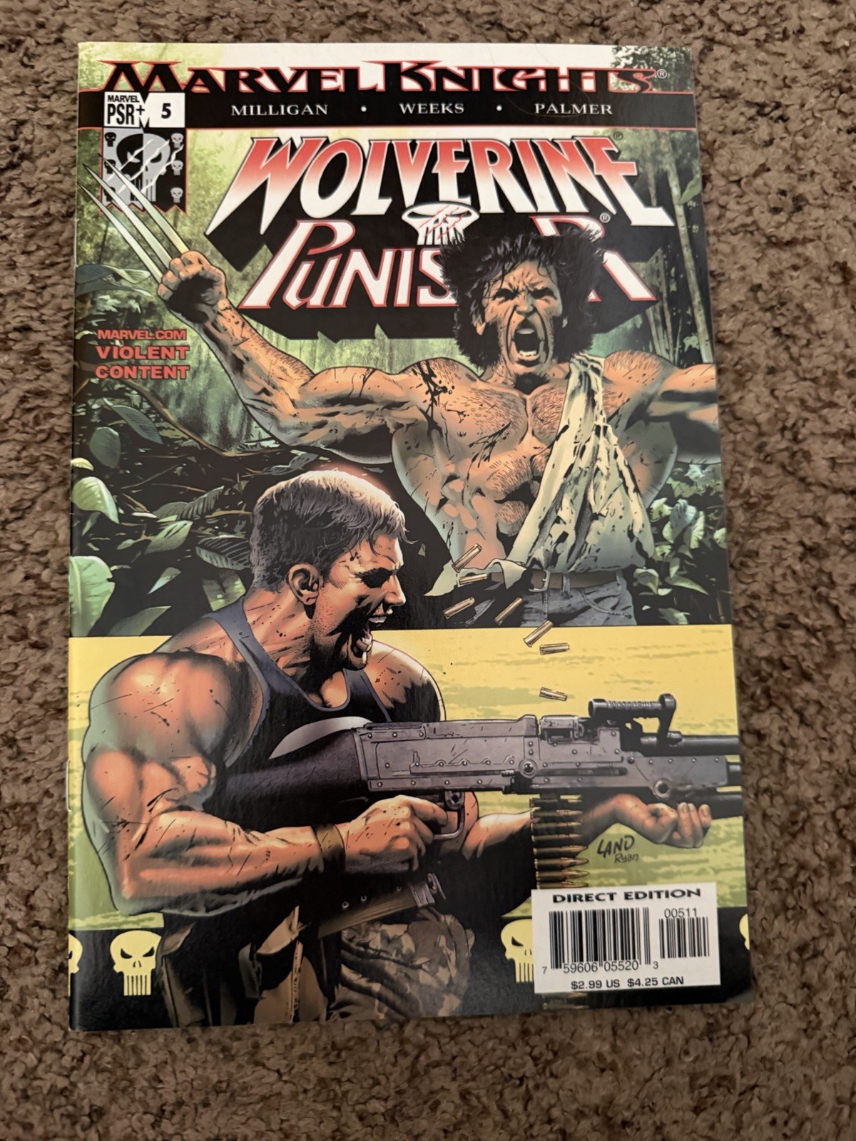 Marvel Knights Wolverine Punisher #5 Marvel Comics 2004 Milligan Weeks