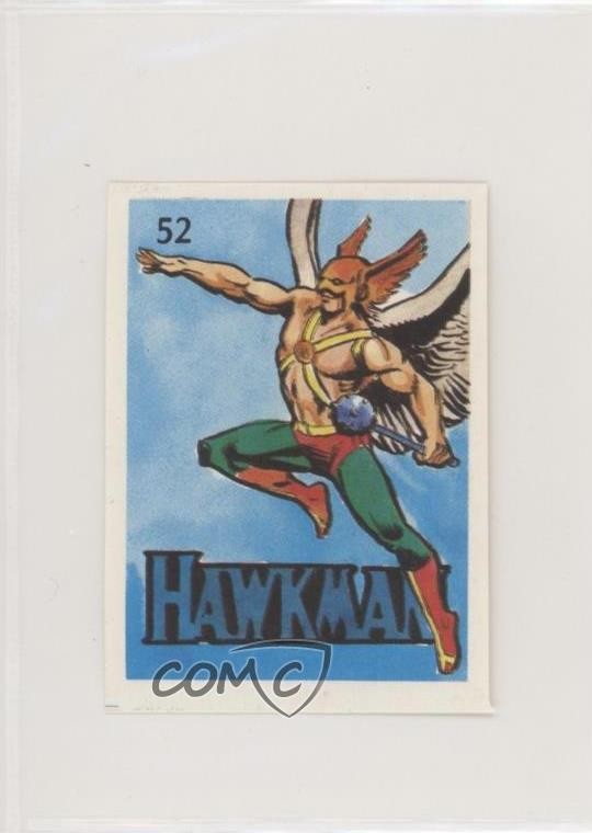 1976 DC Super Hero Stickers Venezuelan Hawkman #52 a9e