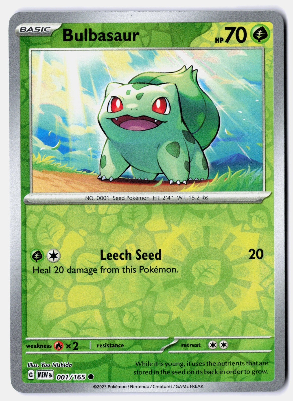 Bulbasaur 001/165 Sv: Scarlet & Violet 151 Reverse Holo