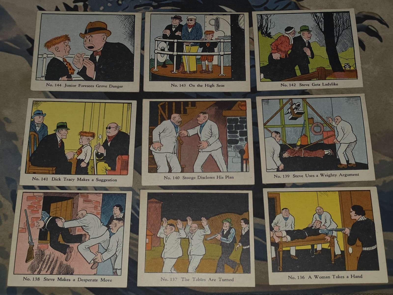 1937 Dick Tracy Caramels Card # 121-#144 Trading Card Set 