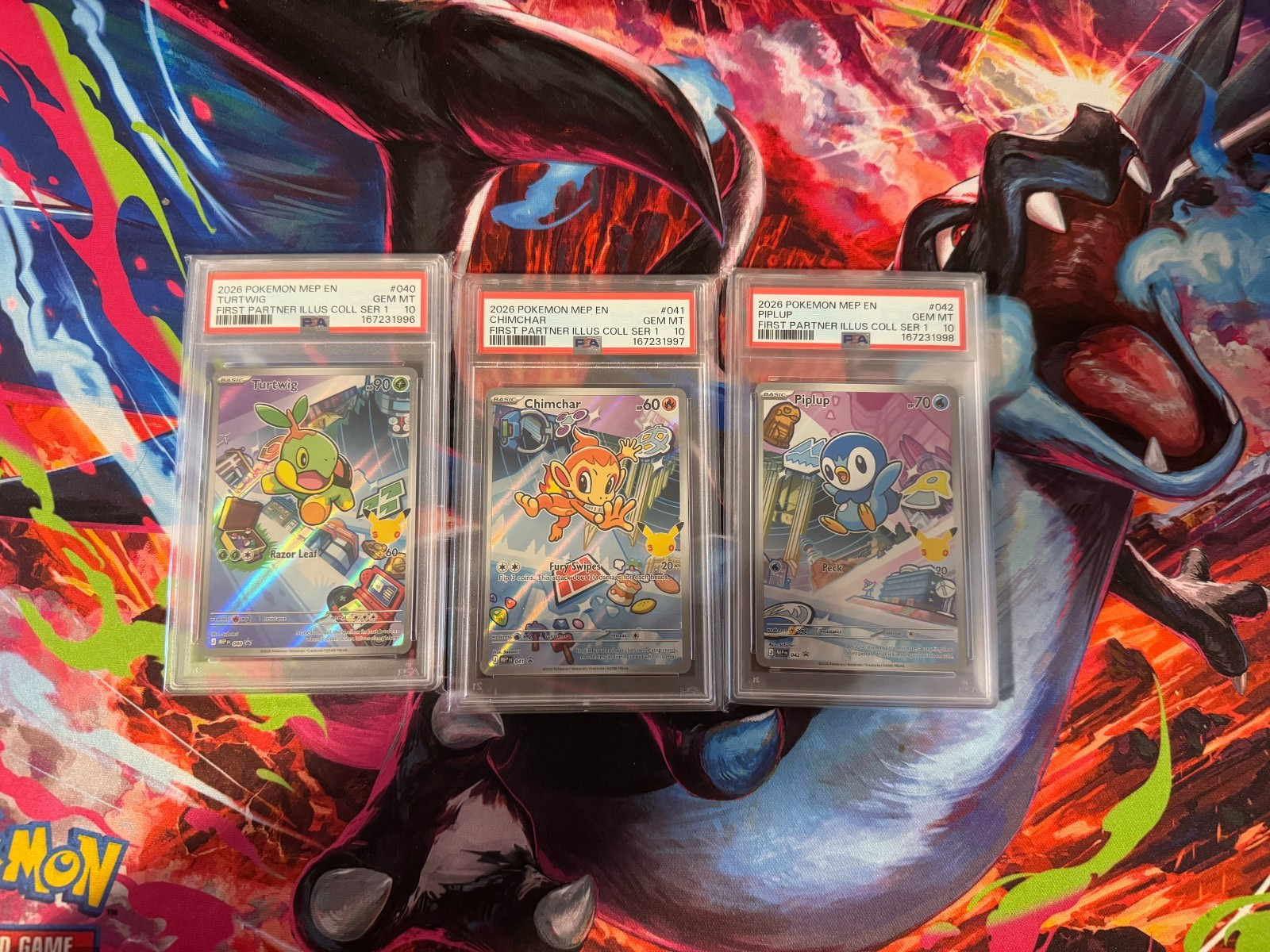 PSA 10 SET SEQUENZIALI POKEMON PRIMO PARTNER SERIE 1 GENERAZIONE 4 SINNOH