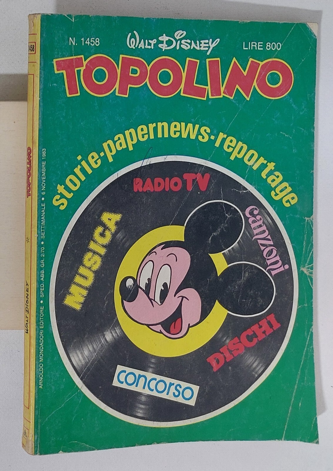 65055 TOPOLINO libretto n. 1458 - Mondadori 1983