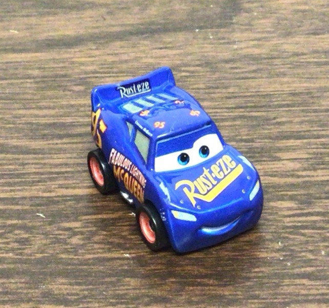Disney Pixar Cars Mini Racers Fabulous Lightning McQueen Blue Diecast Toy Loose