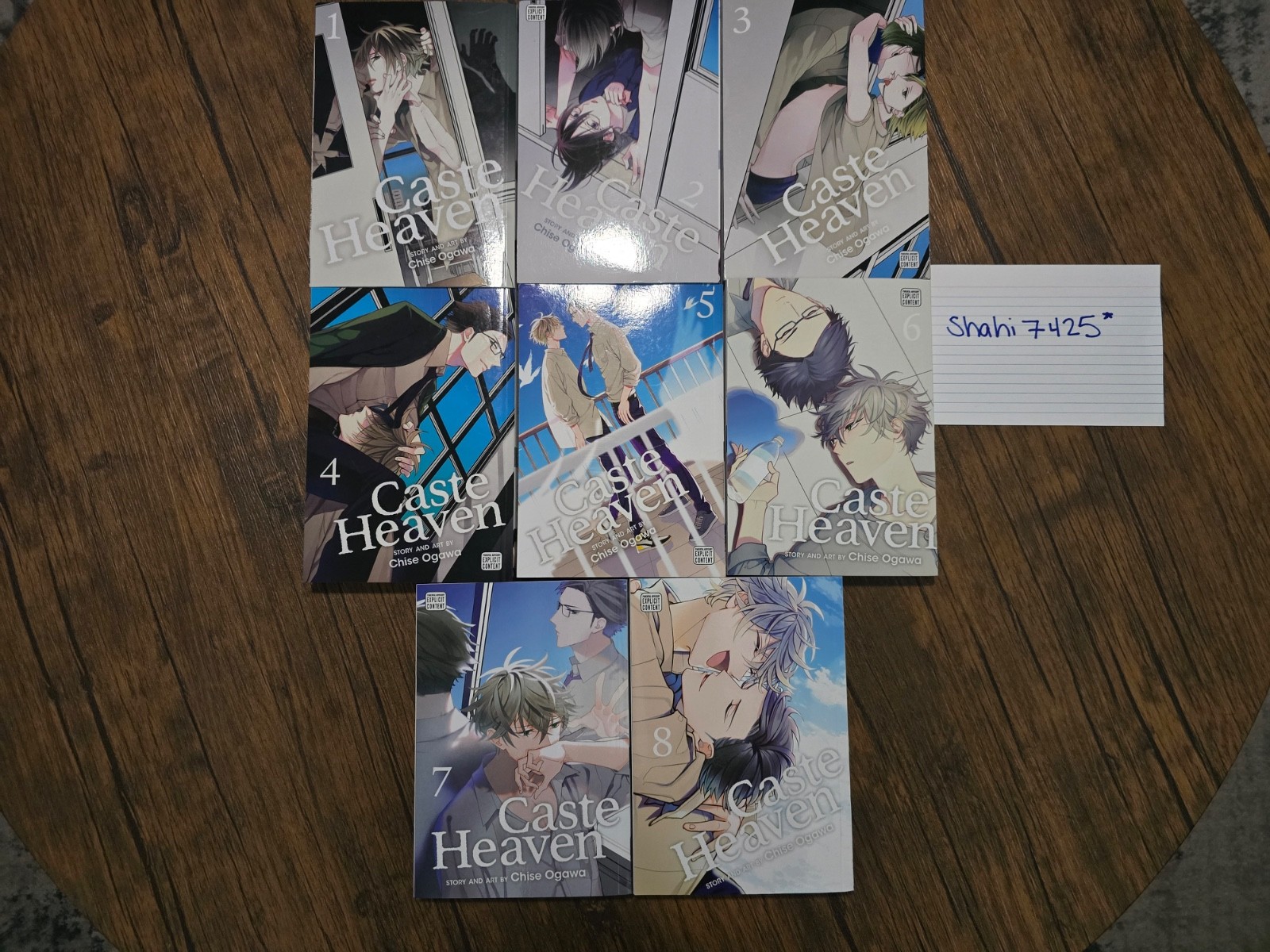 BL/Yaoi Caste Heaven Manga 1-8 set completo in inglese.